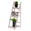 NATURAL/WHITENED LADDER SHELF WITH 3 SHELVES 42 X 39 X 109 CM