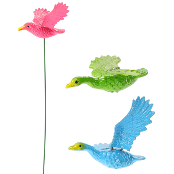 DECORATION FOR PLANT STAKE/GARDEN - BIRD 7.5 x 10 x 34 CM