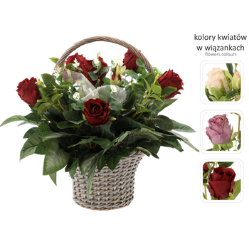 BUNDLE CH-24 (WIDTH 60 CM, HEIGHT 43 CM) SMALL BASKET ROSE MIX COLOR