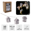 LED LIGHT CHAIN METAL HOUSES 10L BATTERY-POWERED