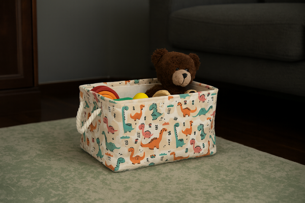 RECTANGULAR BASKET DINOSAURS SIZE M