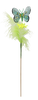 VELIKONOČNÍ OZDOBY NA PIKU - MOTÝL V PEŘÍCH 30 CM MIX 3 BARVY balení=12ks *9557