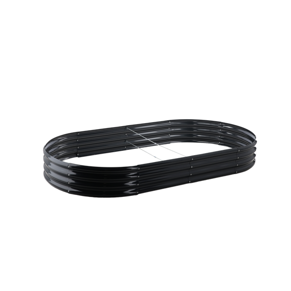 Vegetable-flower bed 180 X 90 X 30 CM oval anthracite