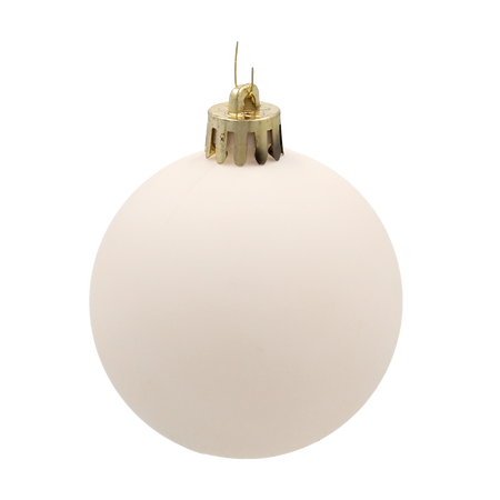 SET OF 6 ORNAMENTS 6 CM CHAMPAGNE/GRAY/WHITE