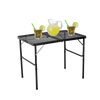 TOURIST FOLDING TABLE BLACK 90 x 60 x 40/70 CM