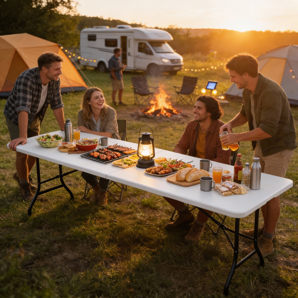 STÓŁ TURYSTYCZNY/CATERINGOWY SKŁADANY 240 x 74 x 74 cm