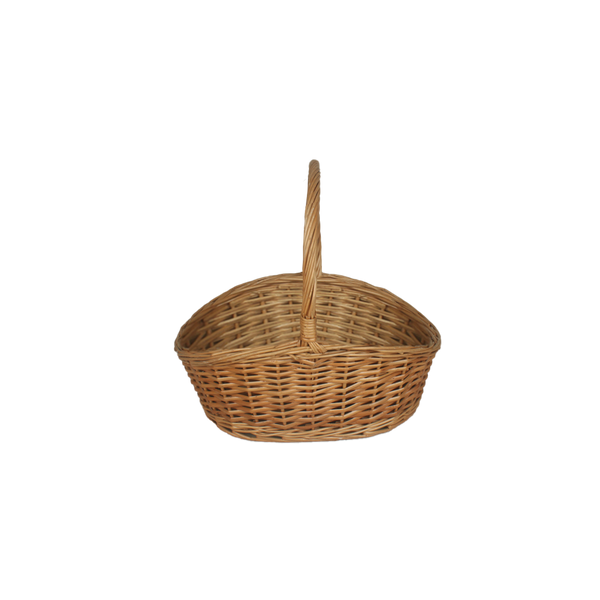 VÍKOVÝ KOŠ 28 x 21 x 12/25 CM S RUKOJETÍ - PŘÍRODNÍ *8499