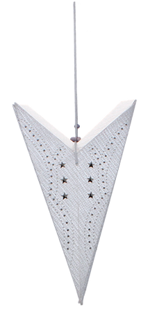 PAPER DECORATIVE STAR 60 CM GRAY WITH STARS