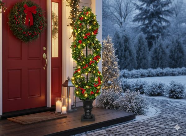 CHRISTMAS DECORATION TREE WITH MOUNTAIN ASH 150 CM