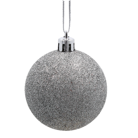 SET OF 24 CHRISTMAS BAUBLES RED, SILVER, GOLD