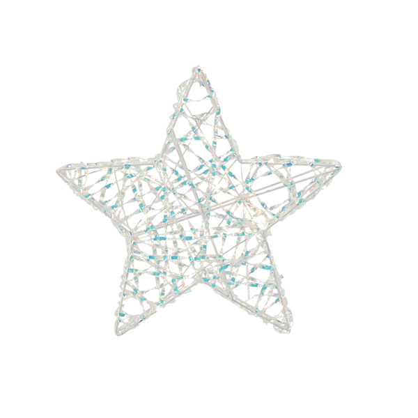 OZDOBA ŚWIĄTECZNA - GWIAZDA LED 30 CM IRYZUJĄCA *6345