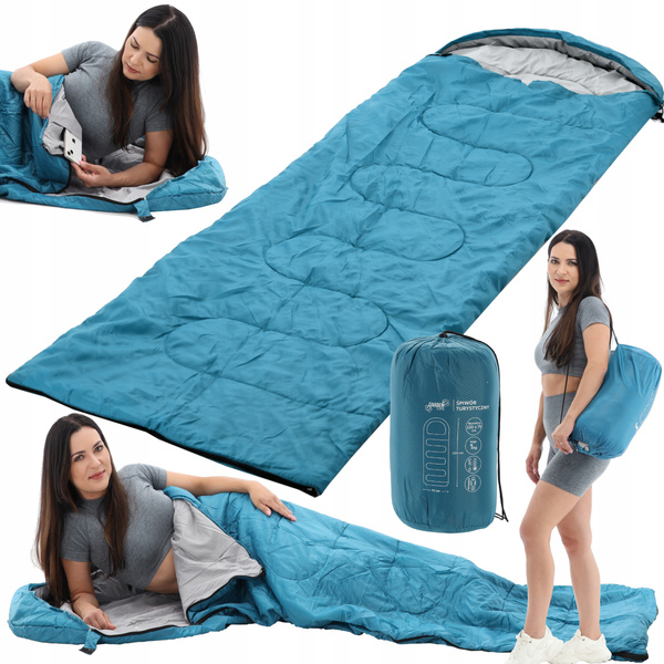 Sac de dormit pentru turism 220 x 75 cm albastru închis *9370
