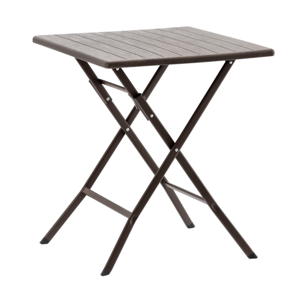 SKLADACÍ TURISTICKÝ STÔL 61,5 x 61,5 x 73 CM HNEDÝ *1008