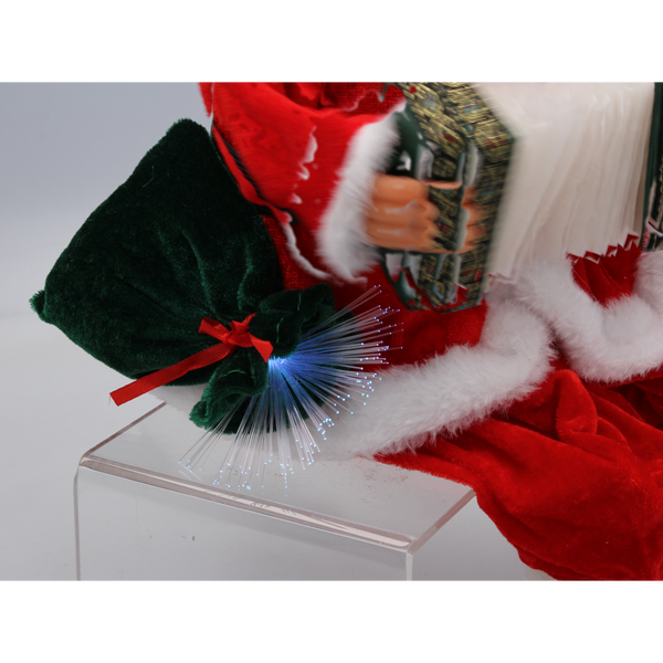 SANTA CLAUS WITH ACCORDION - PLAYING LED 40,5 CM