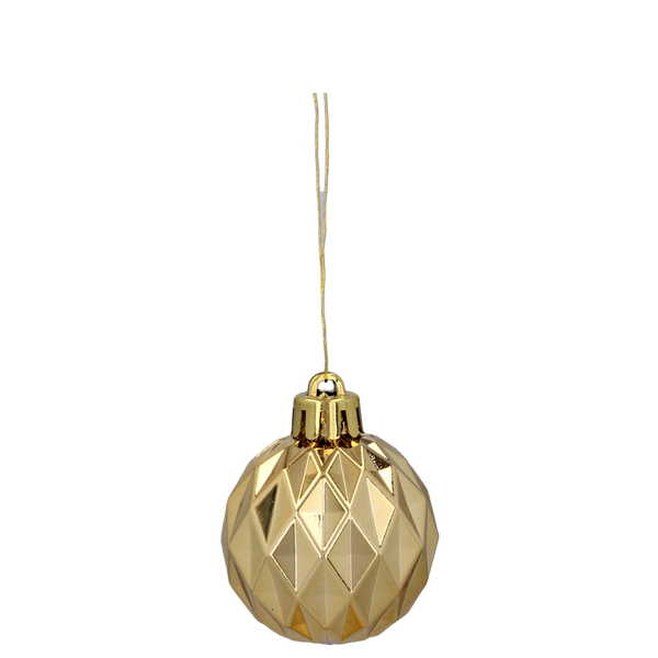 SET OF 47 BAUBLES 4-6 CM RED/GOLD/SILVER MIX DESIGNS