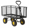 WÓZEK OGRODOWY DWUFUNKCYJNY XL - CZARNY Z PLANDEKĄ *0115