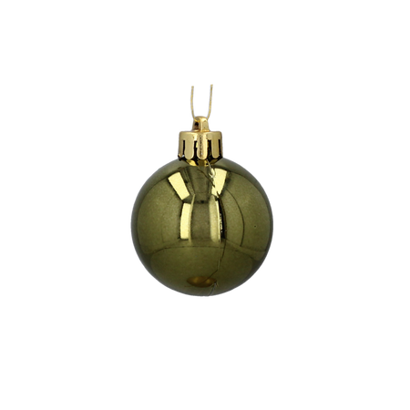 SET OF 47 BAUBLES 4-6 CM OLIVE/COPPER/GRAPHITE MIX DESIGNS