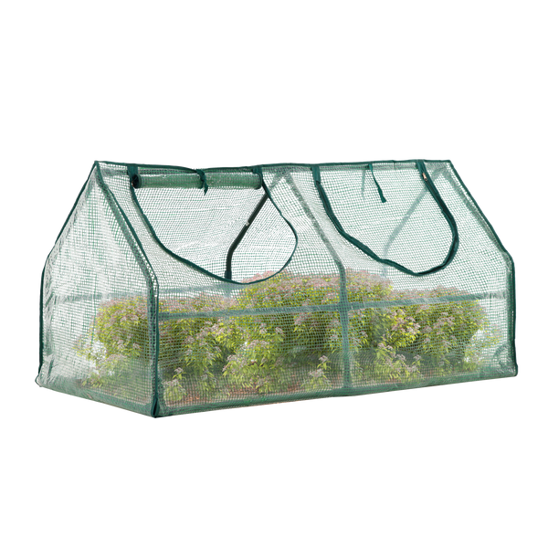 Small Green Garden Greenhouse 120 x 62 x H60/30 cm