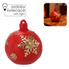RED BAUBLE LED 16,5 CM