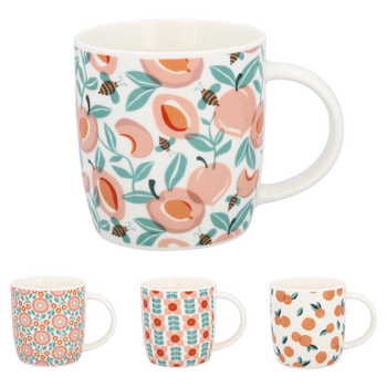 HRNČEK PORCELÁNOVÝ 365ML MIX VZOROV balenie=12 ks *6202