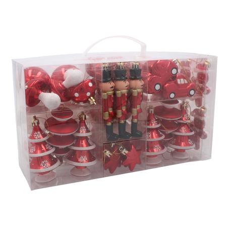 SET OF 50 CHRISTMAS TREE DECORATIONS MIX