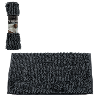BATH MAT WITH ANTI-SLIP BACKING 40 X 60 CM GREY