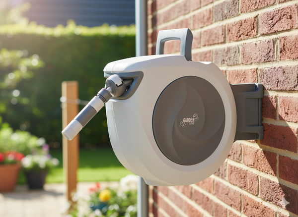 AUTOMATIC GARDEN HOSE REEL WITH HOSE - 15 M