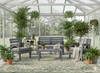 ANTRASIT GARDEN FURNITURE SET "SANTANA" (2x CHAIR, 2-person BENCH) *8682