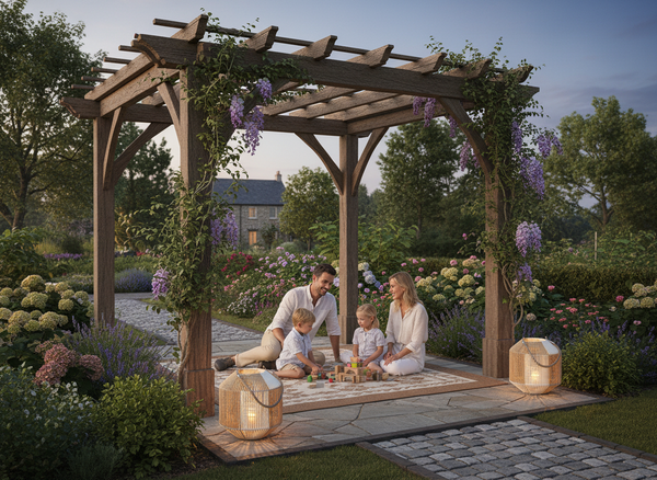 LAMPION H-25 CM Z WKŁADEM SZKLANYM - SZACHOWNICA