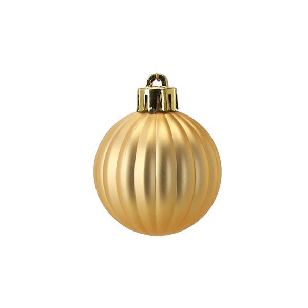 SET OF 16 BAUBLES 4 CM RED/GOLD/SILVER