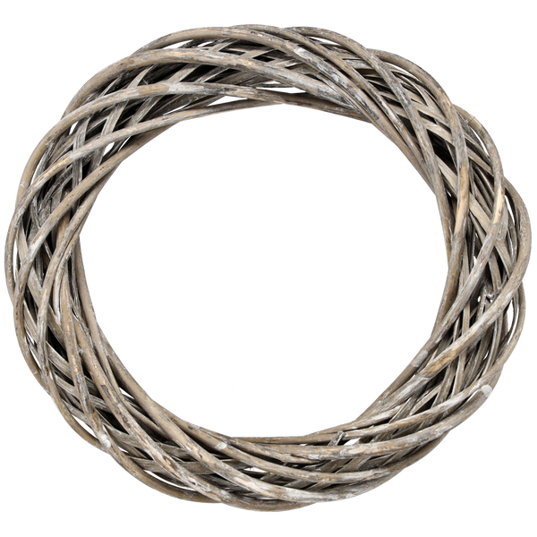 WIANEK WIKLINOWY 35 CM BIAŁY / SZARY *9371