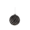 GLASS BAUBLE - BLACK MIX DESIGNS 8 CM