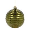 SET OF 6 BAUBLES 8 CM OLIVE/COPPER/GRAPHITE