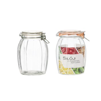 BORCAN 0,8 L CU CAPAC DIN Sticlă ȘI ÎNCHIDERE MECANICĂ *0019