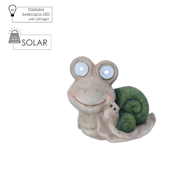 GARDEN FIGURINE – SNAIL WITH GLOWING EYES 17,5 X 10,5 X 14,5 CM LED pack=4 pcs