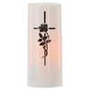 LED FLAME INSERT WITH CROSS 3974