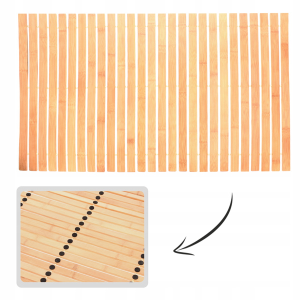 BAMBOO BATH MAT "HAITI" 50X80CM
