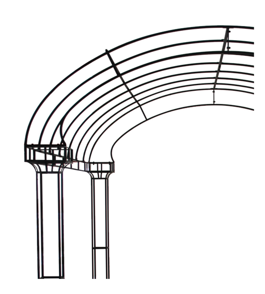 ALTANA OGRODOWA 300 x 300 x 288 CM ŁUKOWA ANTYCZNA CZERŃ