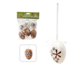 KPL. 6 VELIKONOČNÍCH VAJÍČEK 6 CM S PŘÍVĚSKEM MIX BARVY *9380