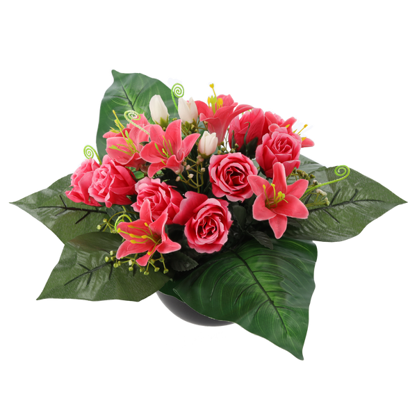 BOUQUET CH-22 ( WIDTH 40 CM, HEIGHT 30 CM) LILY MIX COLOR