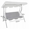 GARDEN SWING 170 X 110 X 153 CM ANTHRACITE WITHOUT ROOF WITH CUP HOLDERS