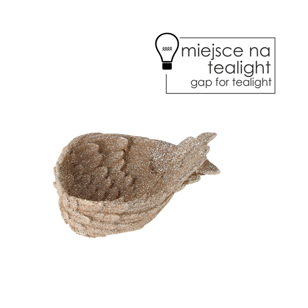 SVÍTELNÍK NA TEALIGHT KŘÍDLA 11 x 7,5 x 4 CM balení=8ks *0828