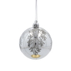 Set de 6 globuri de Crăciun argintii 7 cm mix de modele *5805