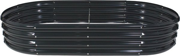 Vegetable-flower bed 180 X 90 X 30 CM oval anthracite