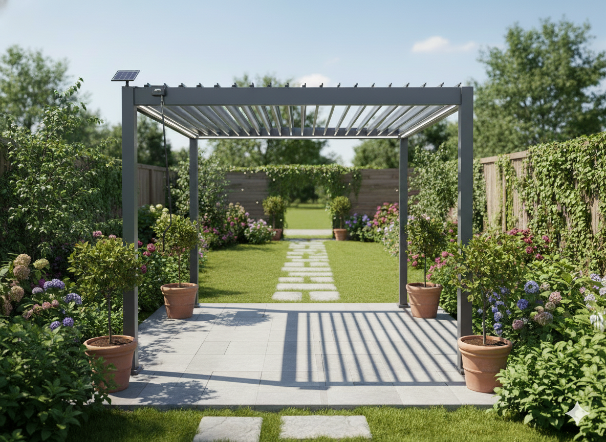 PERGOLA OGRODOWA ALUMINIOWA SZARA LED 3 x 3 x 2,5 M pol_pl_PERGOLA-OGRODOWA-ALUMINIOWA-SZARA-LED-3-x-3-x-2-5-M-8983_5