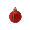 SET OF 16 BAUBLES 4 CM RED/GOLD/SILVER