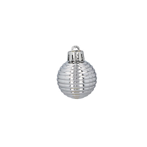 KPL. 24 BOMBĂ 3 CM ROȘU/ AURII/ARGINTII MIX DE MODELE *7146