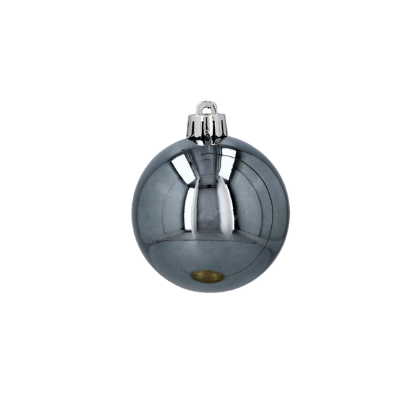 SET OF 10 BAUBLES 6 CM OLIVE/COPPER/GRAPHITE