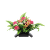 BUNCH CH-31 (WIDTH 55 CM, HEIGHT 40 CM) ROSES WITH LILY MIX COLOR