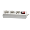 EXTENSION CORD POWER STRIP WITH SWITCH 3 SOCKETS 5M WHITE